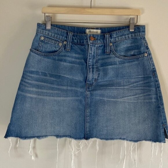 MADEWELL McCarren raw hem denim mini skirt - Picture 8 of 8